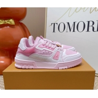 Good Looking Louis Vuitton LV Trainer Sneakers Pink 6062104