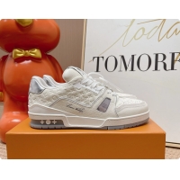 Best Product Louis Vuitton LV Trainer Sneakers White Monogram Calfskin Leather 6062104