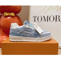 Trendy Design Louis Vuitton LV Trainer Sneakers Blue Monogram Denim Canvas 6062104