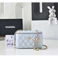 Fashion Discount Chanel Classic Vanity Bag Lambskin AP6286 Light Blue