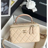 Good Taste Chanel Small Vanity Case With Top Handle AP6289 Light Beige