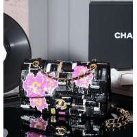 Reasonable Price Chanel Classic 11.12 Handbag/Satin/Sequins/Camellia Edition AP6289