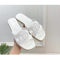 Low Price Louis Vuitton LV Isola Flat Mule Slides Sandals White Lambskin Leather 6062201