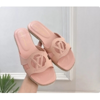 Pretty Style Louis Vuitton LV Isola Flat Mule Slides Sandals Light Pink Lambskin Leather 6062201