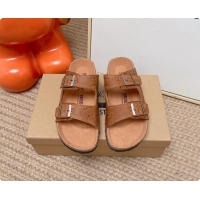 Pretty Style Louis Vuitton LV Venice Flat Mules Sandals Brown Monogram Leather 6062206