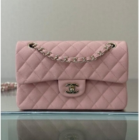 Fashion Discount Chanel Classic Flap Bag Caviar Leather AP4176 Soft Pink/Silver 2026