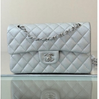 Grade Design Chanel Classic Flap Bag Caviar Leather AP4176 Metallic Silver 2026