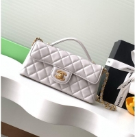 Luxury Cheap Chanel Mini Kelly Flap Bag With Top Handle Lambskin AS4299 Light Grey 2026