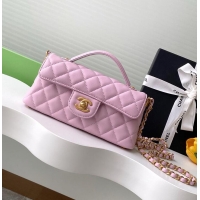 Inexpensive Chanel Mini Kelly Flap Bag With Top Handle Lambskin AS4299 Pink 2026