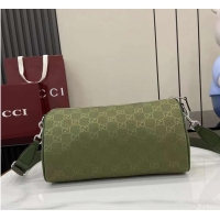 Grade Design Gucci GG Canvas Small Cylinder Bag GG Canvas 589564 Forest Green 2026
