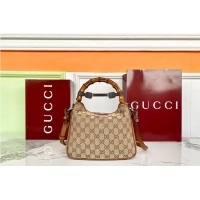 Best Price Gucci Diana Small Shoulder Bag In GG Canvas 895204 Beige/Dark Brown 2026