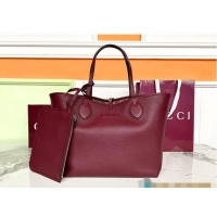 Grade Discount Gucci Totissima Reversible Leather Tote Bag 866739 Burgundy 2026