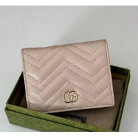 Discount Gucci GG Marmont Mini Wallet in Leather 782851 Pale Pink 2026