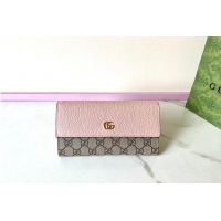 Top Grade Gucci GG Supreme Continental Wallet 782852 Pink 2026