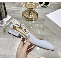 Luxurious Dior Jadior Light Blue Patent Calfskin Leather Ballet Flats Shoes 30MM 6062502