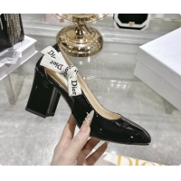 Most Popular Dior Jadior Black Patent Calfskin Leather Pumps Shoes 85MM 6062503