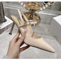 Discount Dior Icon Slingback Pumps Shoes Beige Supple Calfskin Leather 6062507