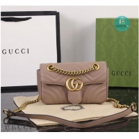 Luxury Discount Gucci GG Marmont Small Shoulder Bag In Leather 828712 Pink 2026