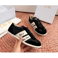 Good Quality Dior Ribbon Sneakers Black Suede Calfskin Leather 6062702