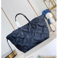 Grade Design Louis Vuitton LV Ski Neverfull Inside Out MM Other Monogram Canvas Black Jeans M26364