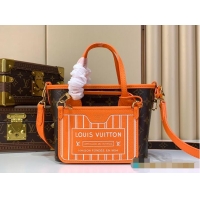 Top Grade Louis Vuitton Monogram Canvas Neverfull Bandouliere Inside Out BB Tote Bag M12099 Orange