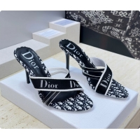 Duplicate Dior by Galliano High Heeled Slingback Sandals Black 70MM 6062805