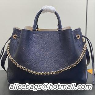 Promotional Louis Vuitton Bella Tote Bag in Mahina Perforated Calfskin M14316 Navy Blue 2025