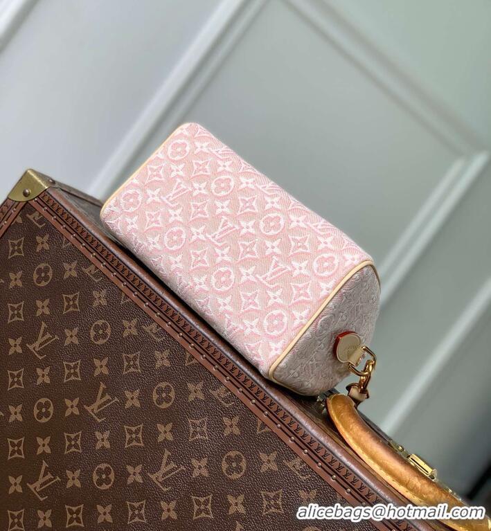 New Design Louis Vuitton Monogram Emblème Striped Canvas Speedy Bandoulière 20 M2A039 Rose Ruban 2026
