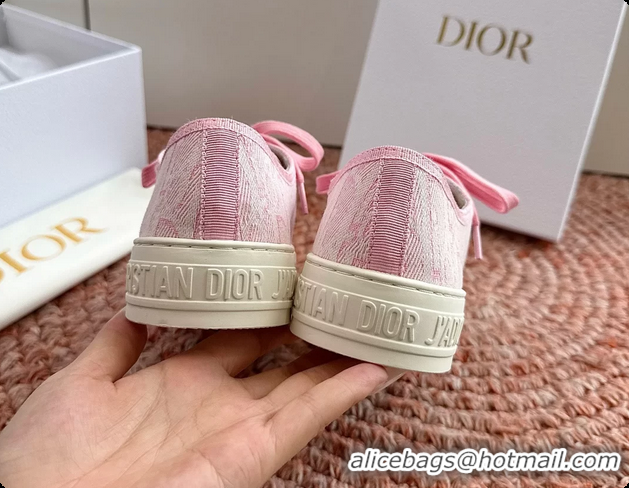Big Discount Dior WalknDior Platform Sneakers Pink Dior Oblique Embroidered Cotton Canvas 6070207