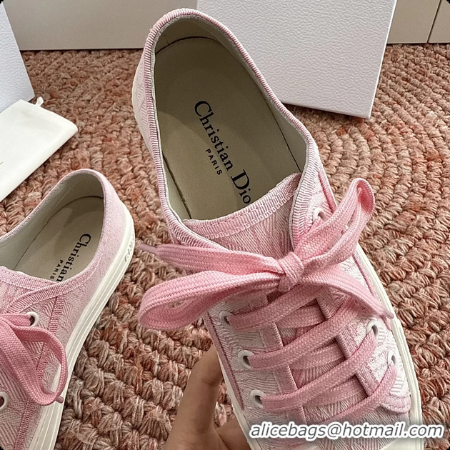 Big Discount Dior WalknDior Platform Sneakers Pink Dior Oblique Embroidered Cotton Canvas 6070207