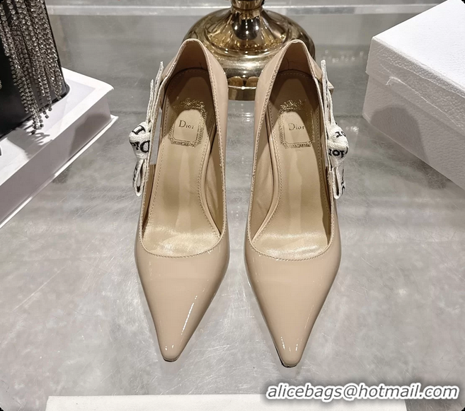 Unique Style Dior Jadior Slingback Pumps Nude Patent Calfskin 95MM 6070212