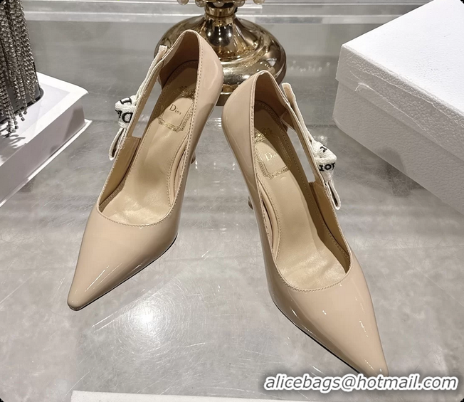 Unique Style Dior Jadior Slingback Pumps Nude Patent Calfskin 95MM 6070212