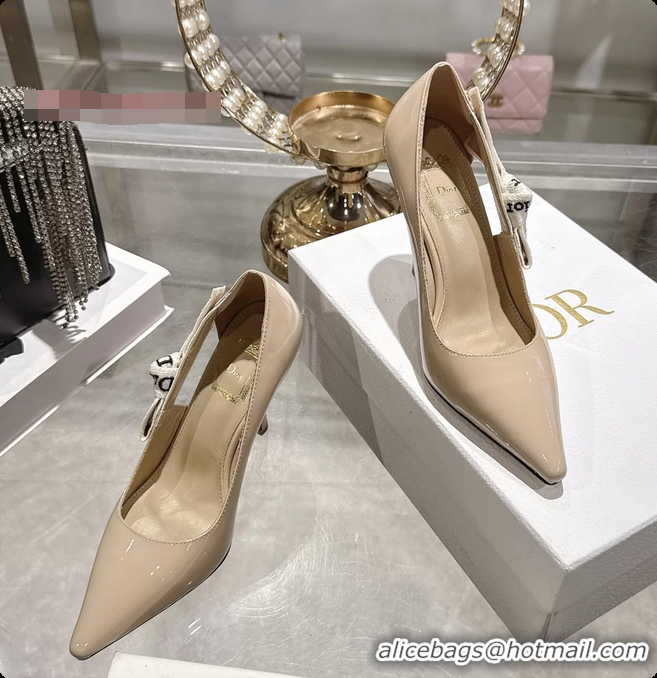 Unique Style Dior Jadior Slingback Pumps Nude Patent Calfskin 95MM 6070212
