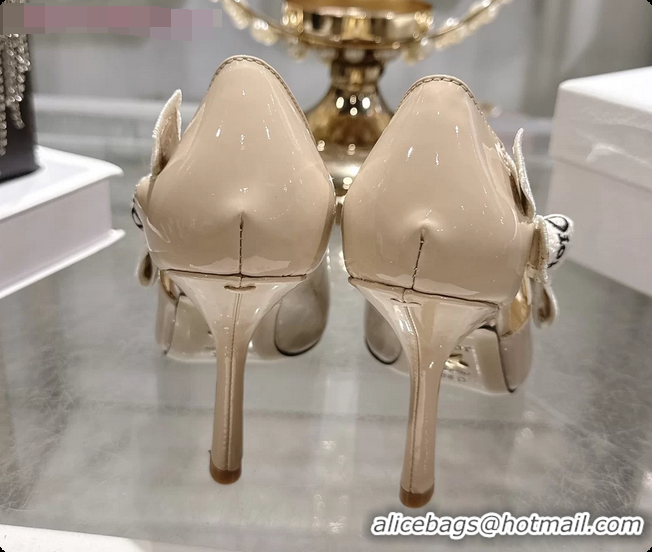 Unique Style Dior Jadior Slingback Pumps Nude Patent Calfskin 95MM 6070212
