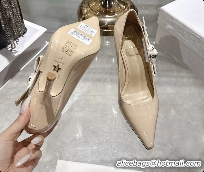 Unique Style Dior Jadior Slingback Pumps Nude Patent Calfskin 95MM 6070212