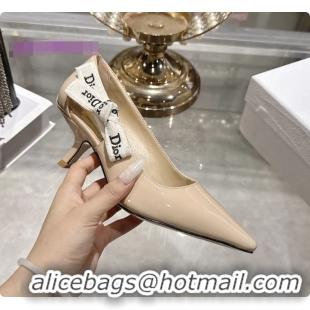 Good Quality Dior Jadior Slingback Pumps Nude Patent Calfskin 65MM 6070213
