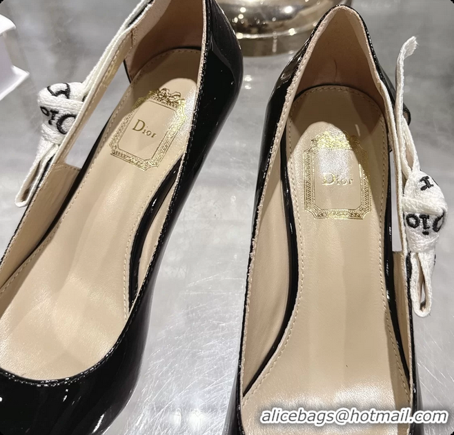 Luxurious Dior Jadior Slingback Pumps Black Patent Calfskin 65MM 6070215