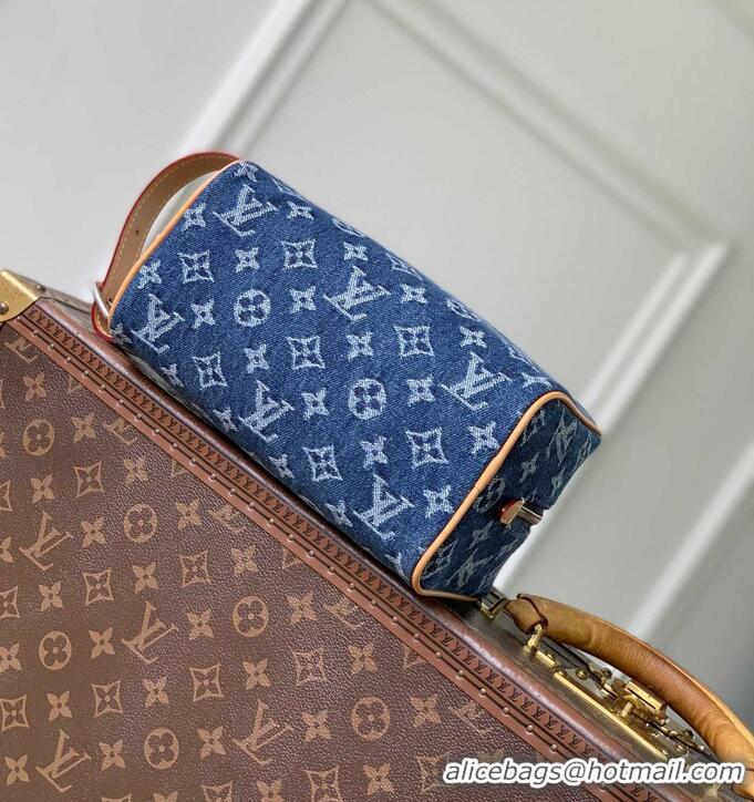 Promotional Louis Vuitton Locker Dopp Kit Monogram Denim Fabric Makeup Bag M28363