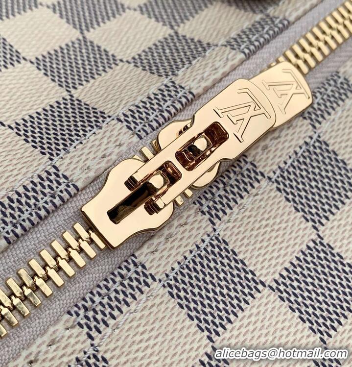 Buy Discount Louis Vuitton Damier Azur Canvas Keepall Bandouliere 45 Checkered Travel Bag N40909