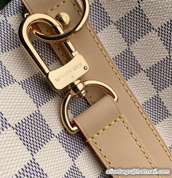 Buy Discount Louis Vuitton Damier Azur Canvas Keepall Bandouliere 45 Checkered Travel Bag N40909