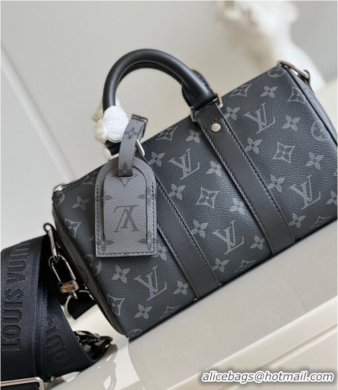 Inexpensive Louis Vuitton Monogram Eclipse Canvas Keepall Bandouliere 25 Mens Bag M46271