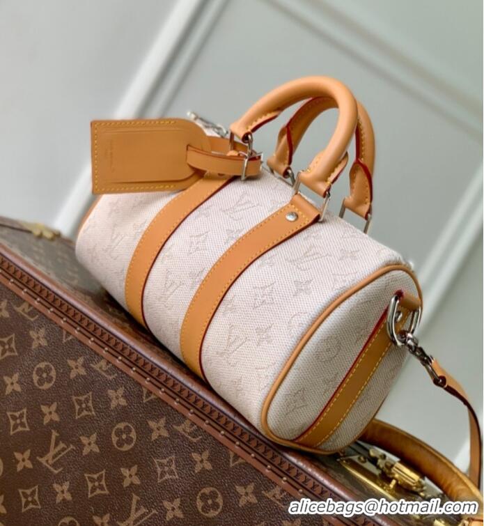 Famous Brand Louis Vuitton Keepall Bandouliere 25 Coated Canvas Handbag M27161