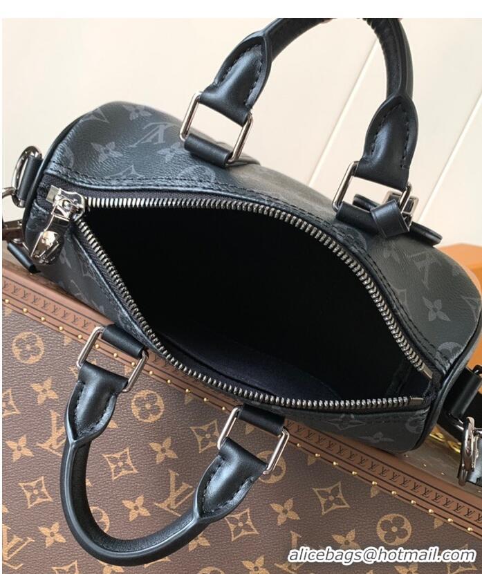 Top Design Louis Vuitton Keepall 25 Monogram Eclipse Reverse Canvas Tote Bag P01942