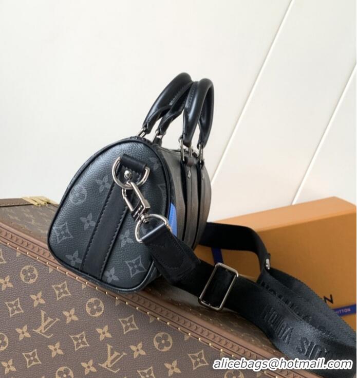 Top Design Louis Vuitton Keepall 25 Monogram Eclipse Reverse Canvas Tote Bag P01942