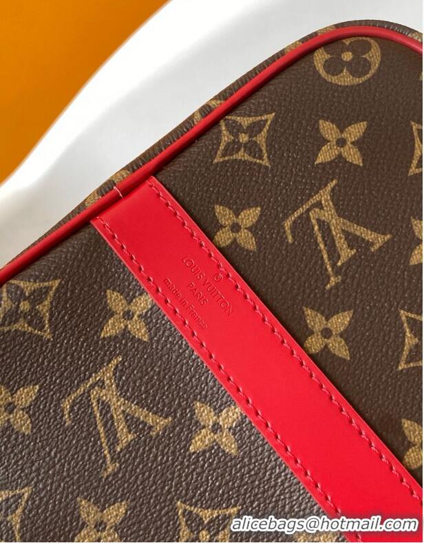 Luxury Cheap Louis Vuitton Keepall Bandouliere Travel Bag 45cm Multi-color M13807 Red