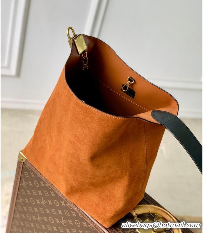 Famous Brand Cheap Louis Vuitton Hobo Suede Cowhide Handbag M25516