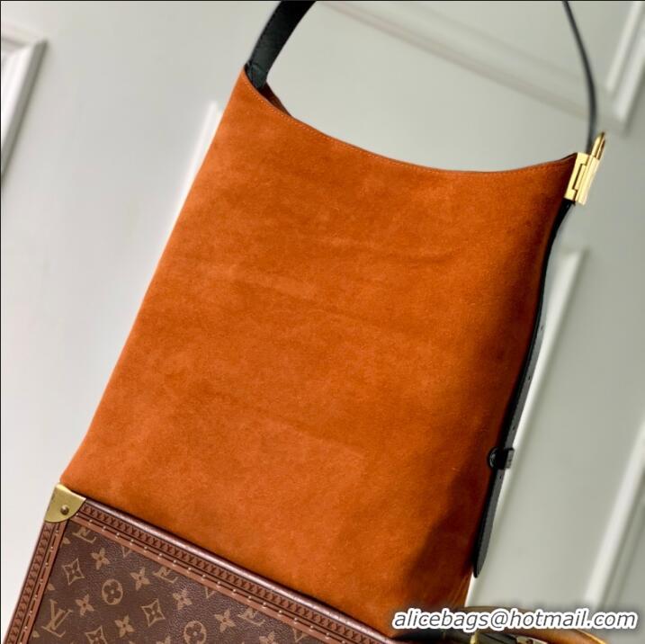 Famous Brand Cheap Louis Vuitton Hobo Suede Cowhide Handbag M25516