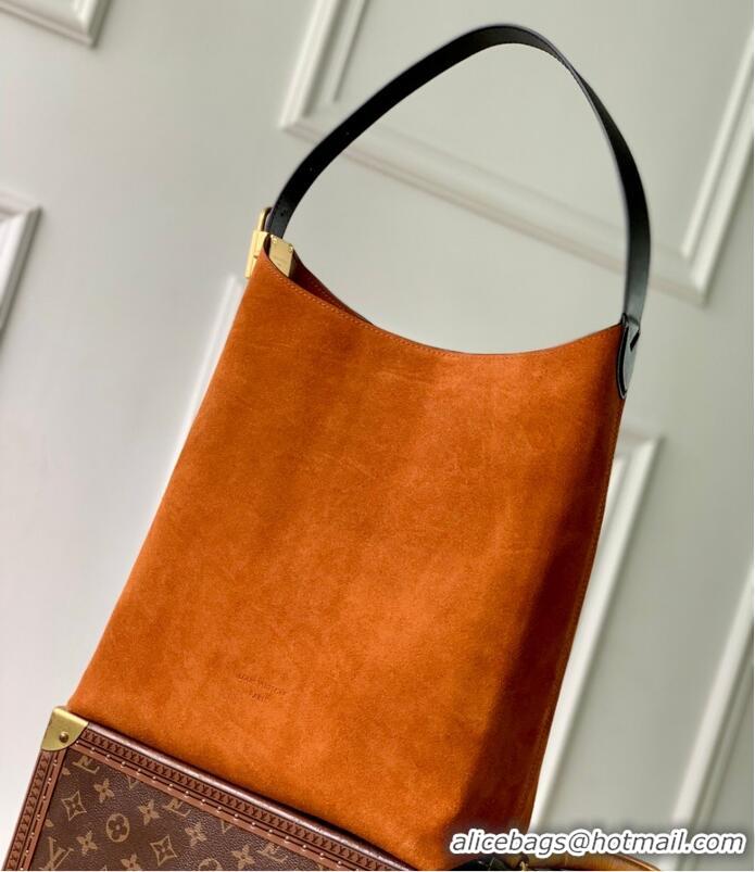 Famous Brand Cheap Louis Vuitton Hobo Suede Cowhide Handbag M25516