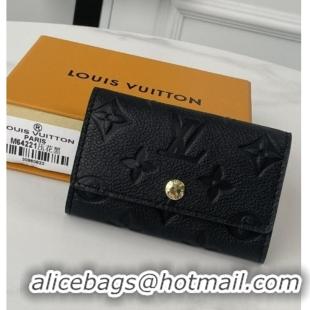 Top Quality Louis Vuitton Monogram Empreinte Metal Lock Key Holder M64421 Black