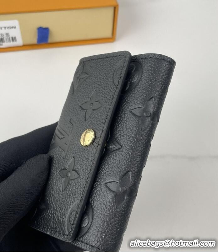 Top Quality Louis Vuitton Monogram Empreinte Metal Lock Key Holder M64421 Black